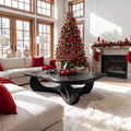 Rustic Wooden Live Edge Coffee Table For Holiday Home Furniture