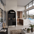 Classic Wine Cabinet With Storage For Dining Room