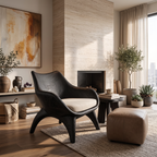 Modern Sculptural Lounge Chair For Living Room
