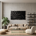 Elegant Wave Inspired Wall Sculpture for Modern Living Room