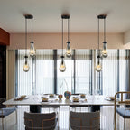 Rain Aura Glass Round Chandelier 5"