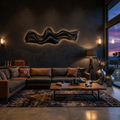 Large Wavy Wall Art Sculpture For Living Room