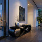Infinity Loop Sculptural Bench For Entryway Or Living Room