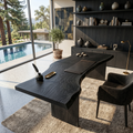 Modern Organic Curved Office Desk For Executive Or Creative Workspace