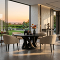Sculptural Round Dining Table For Contemporary Interior