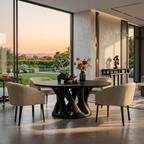 Sculptural Round Dining Table For Contemporary Interior