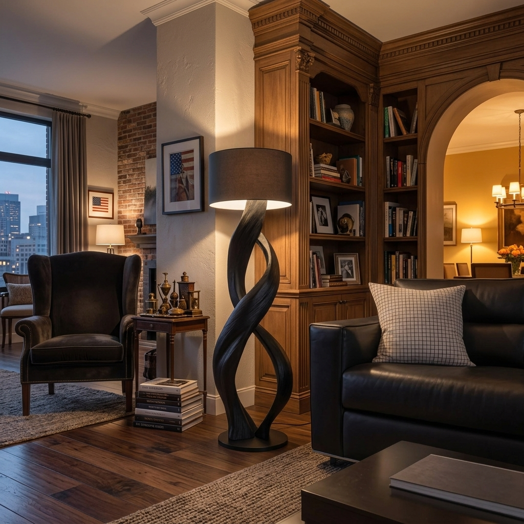 Artistic Twisted Floor Lamp For Living Room