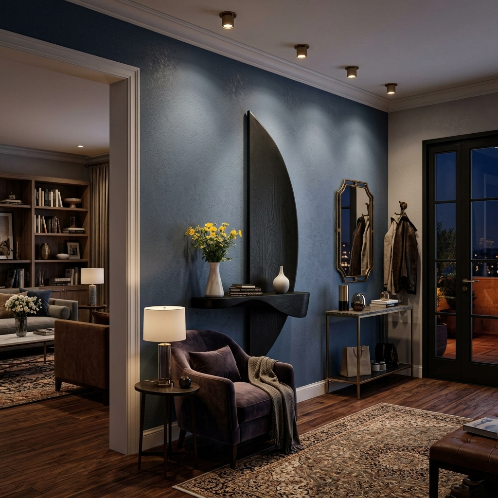 Contemporary Floating Shelf Sculptural For Entryway