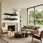 Artistic Sculptural Floating Shelf For Living Room