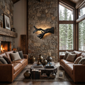Rustic Natural Wood Wall Sconce For Hallway