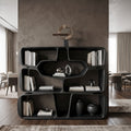 Modern Sculptural Bookshelf With Organic Curves For Living Room