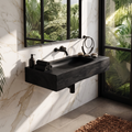 Farmhouse Wooden Live Edge Wood Basin For Organic Bathroom Design