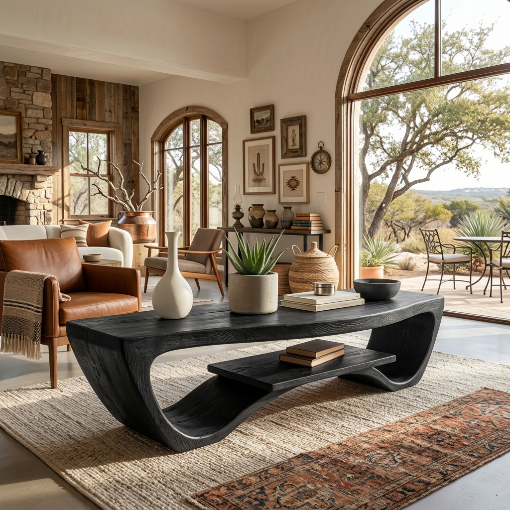 Luxury Coffee Table With Shelf For Living Room
