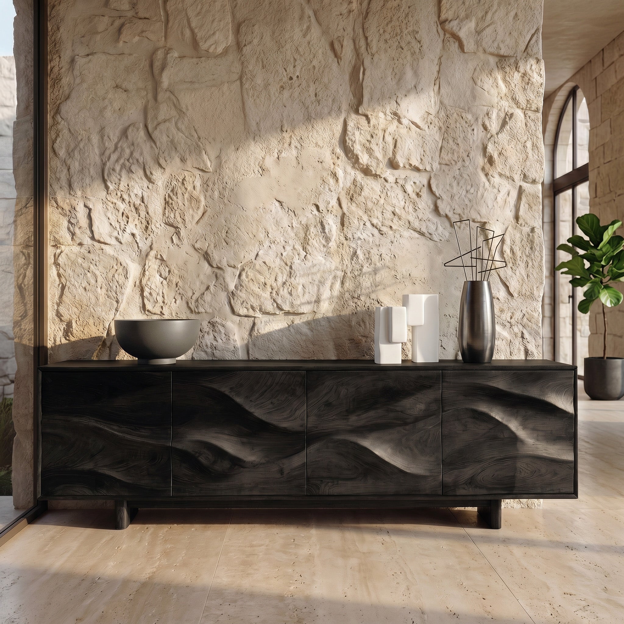 Minimalist Modern Sideboard Console For Living Room