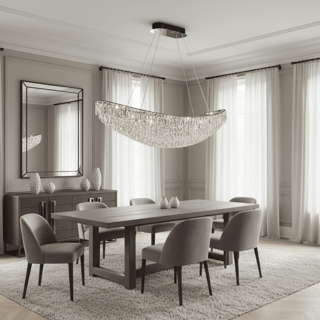 buyLunare Crystal Dining Chandelier - Morsale