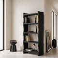 Modern Vertical Bookshelf With Natural Grain Design For Living