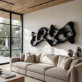 Organic Wall Art Sculpture With Carved Design For Living Room