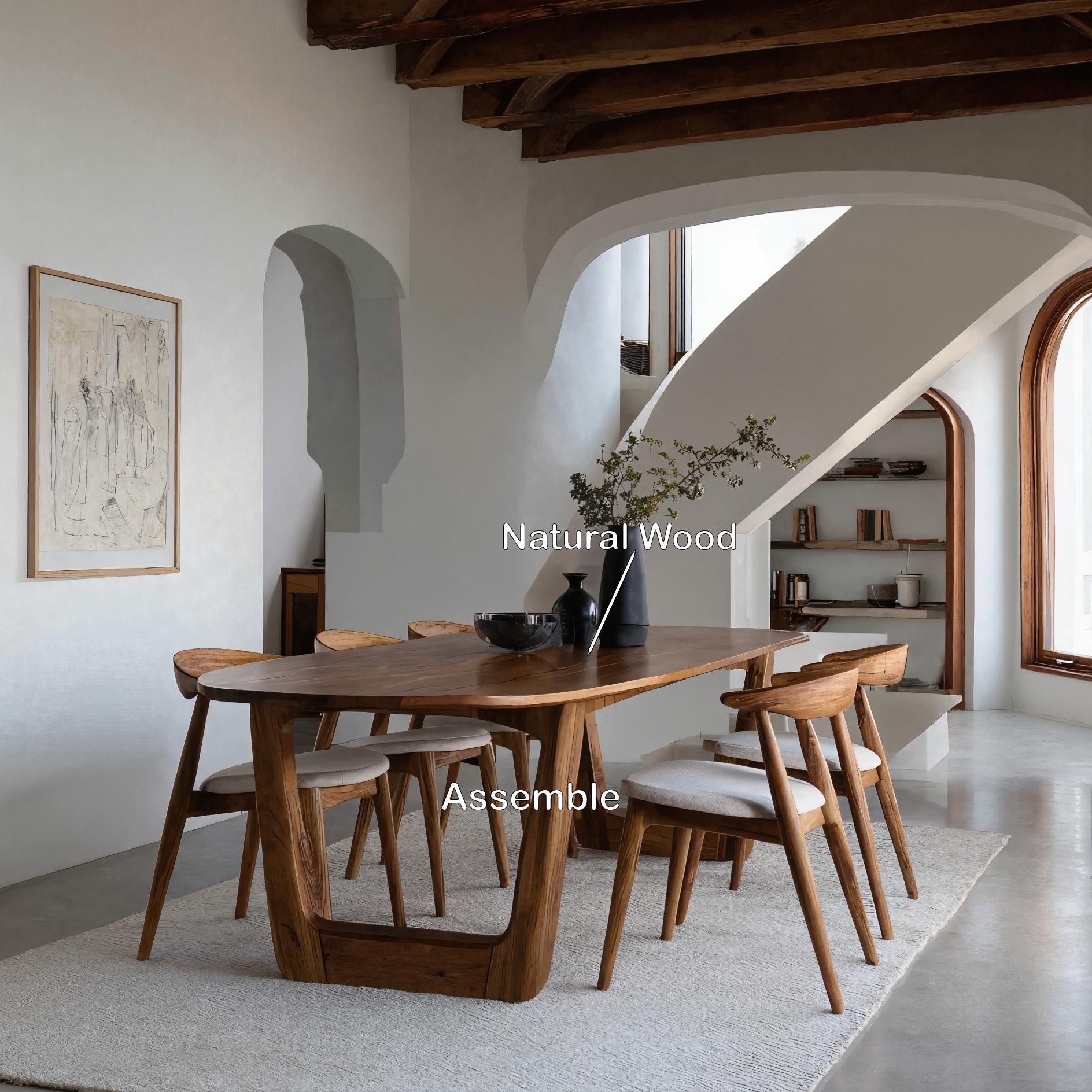 Quiet Luxury Dining Table With Soft Sculptural Edges For Dining Room