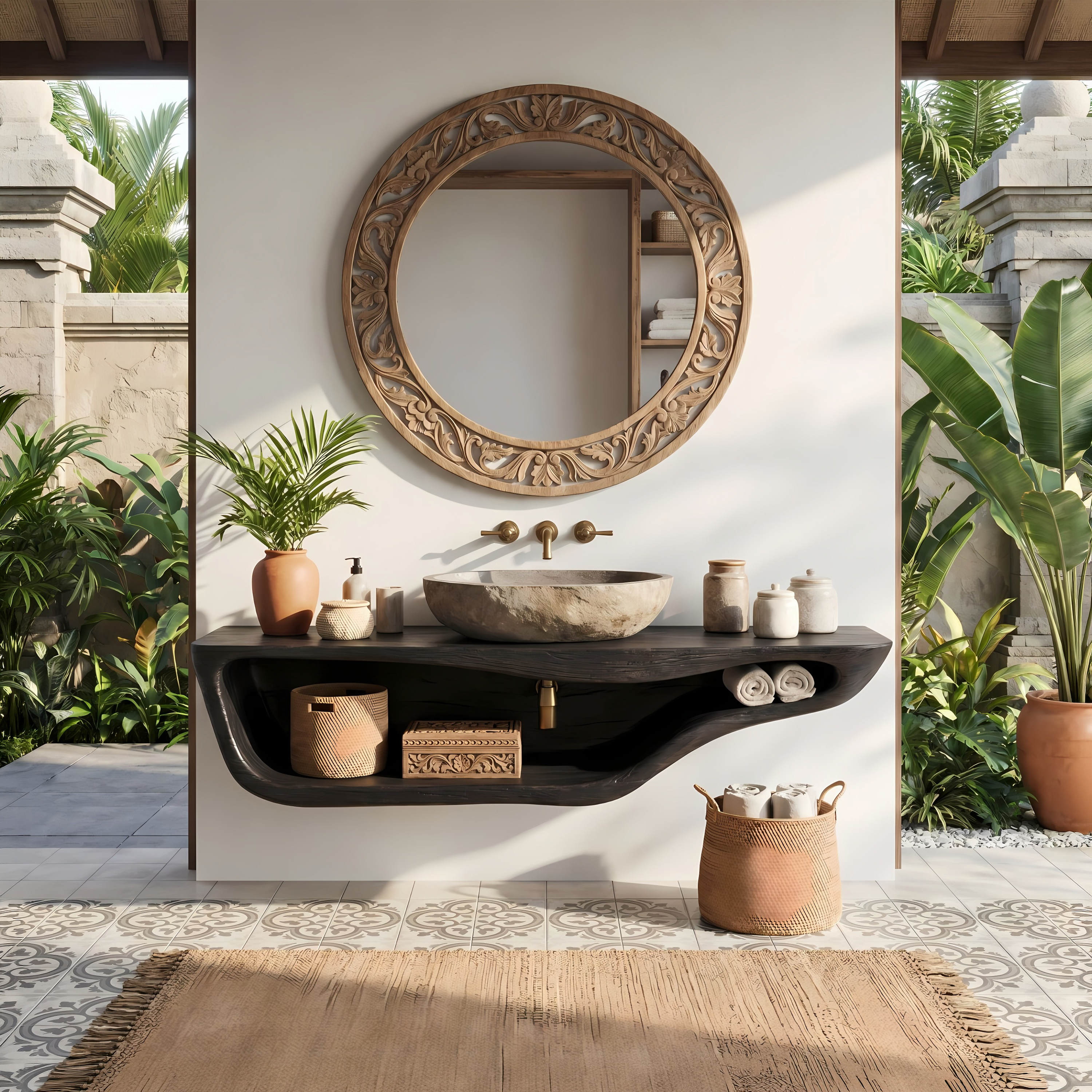 Handcrafted Live Edge Vanity For Custom Bathrooms