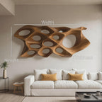 Organic Sculptural Wall Art Panel For Living Room Or Bedroom