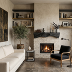 Rustic Sculptural Live Edge Fireplace Mantel For Holiday Decor