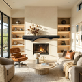 Sculptural Live Edge Fireplace Mantel For Holiday Decoration