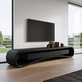Modern Luxury Curved Media Console For Living Room