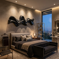Modern Wavy Wall Art Sculpture For Living Room