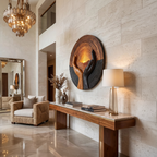 Handcrafted Wooden Wall Art Sculpture For Living Room Furniture
