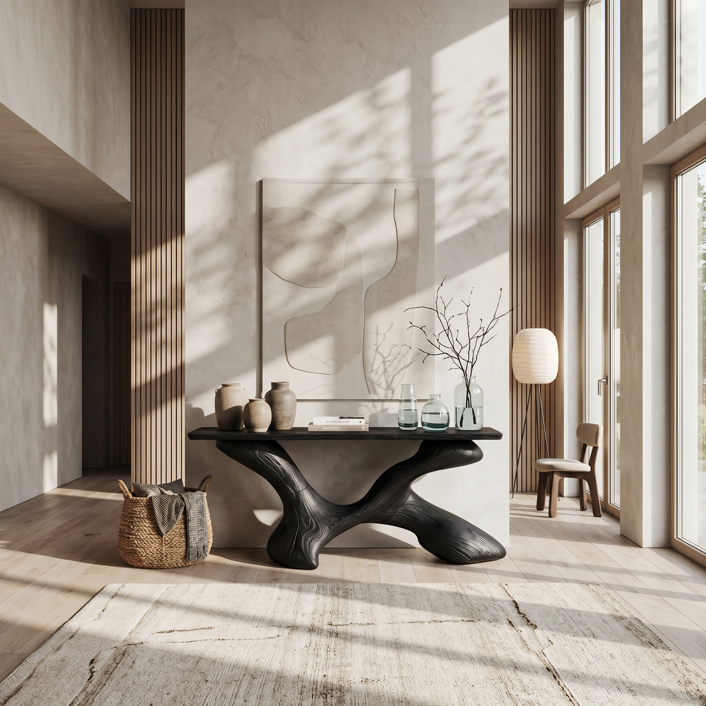 Mid Century Foyer Table For Living Room