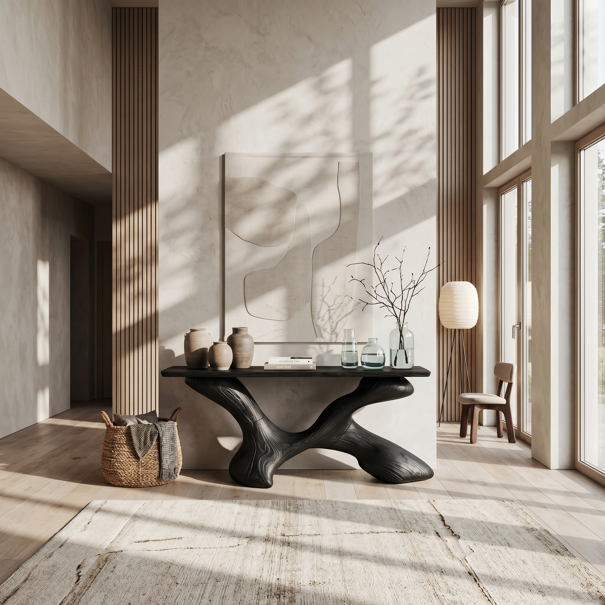 Mid Century Foyer Table For Living Room