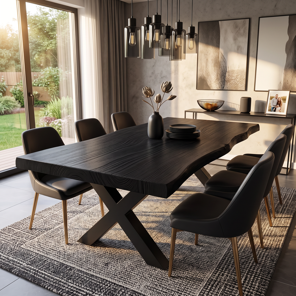 Kitchen Decor Handcrafted Live Edge Dining Table Premium