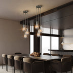 Rain Aura Glass Round Chandelier 8"
