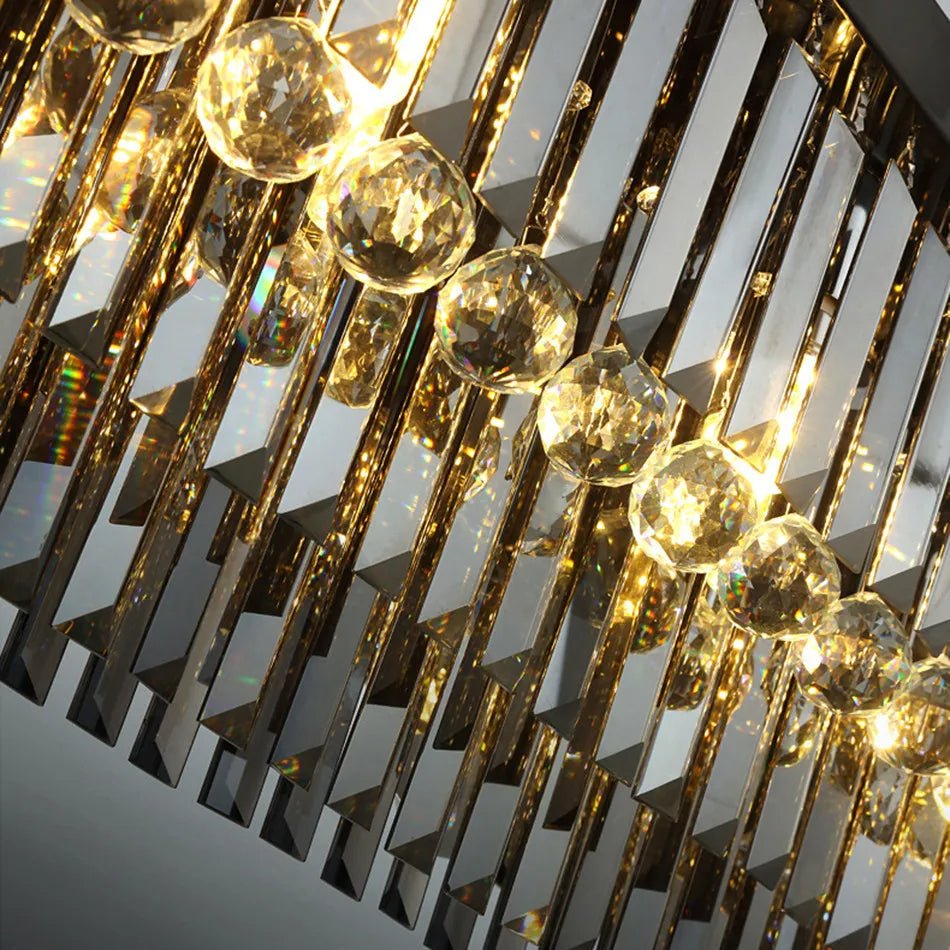 buyGio 47" Smoke Grey Crystal Dining Chandelier - Morsale