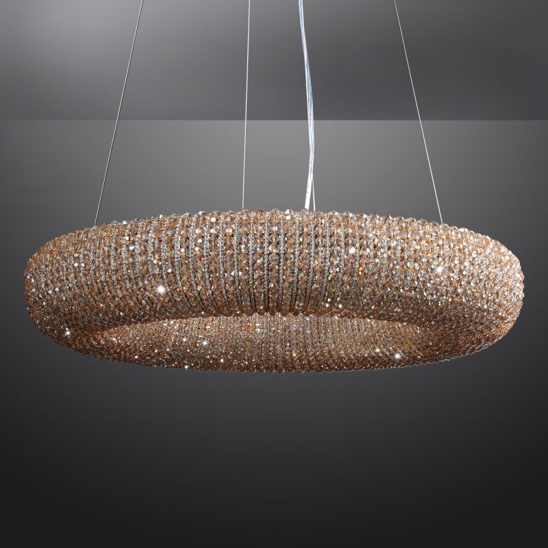 Halo Stranded Crystal Round Chandelier 32"