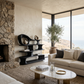 Modern Sculptural Standing Shelf For Living Room