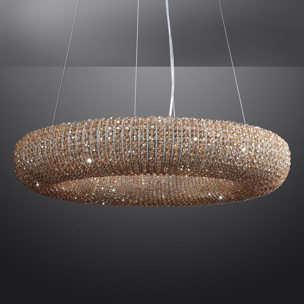 Halo Stranded Crystal Round Chandelier 59"