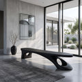 Modern Sculptural Bench With Organic Design For Entryway