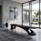 Modern Sculptural Bench With Organic Design For Entryway