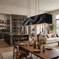 Modern Pendant Light With Carved Wave For Dining Area