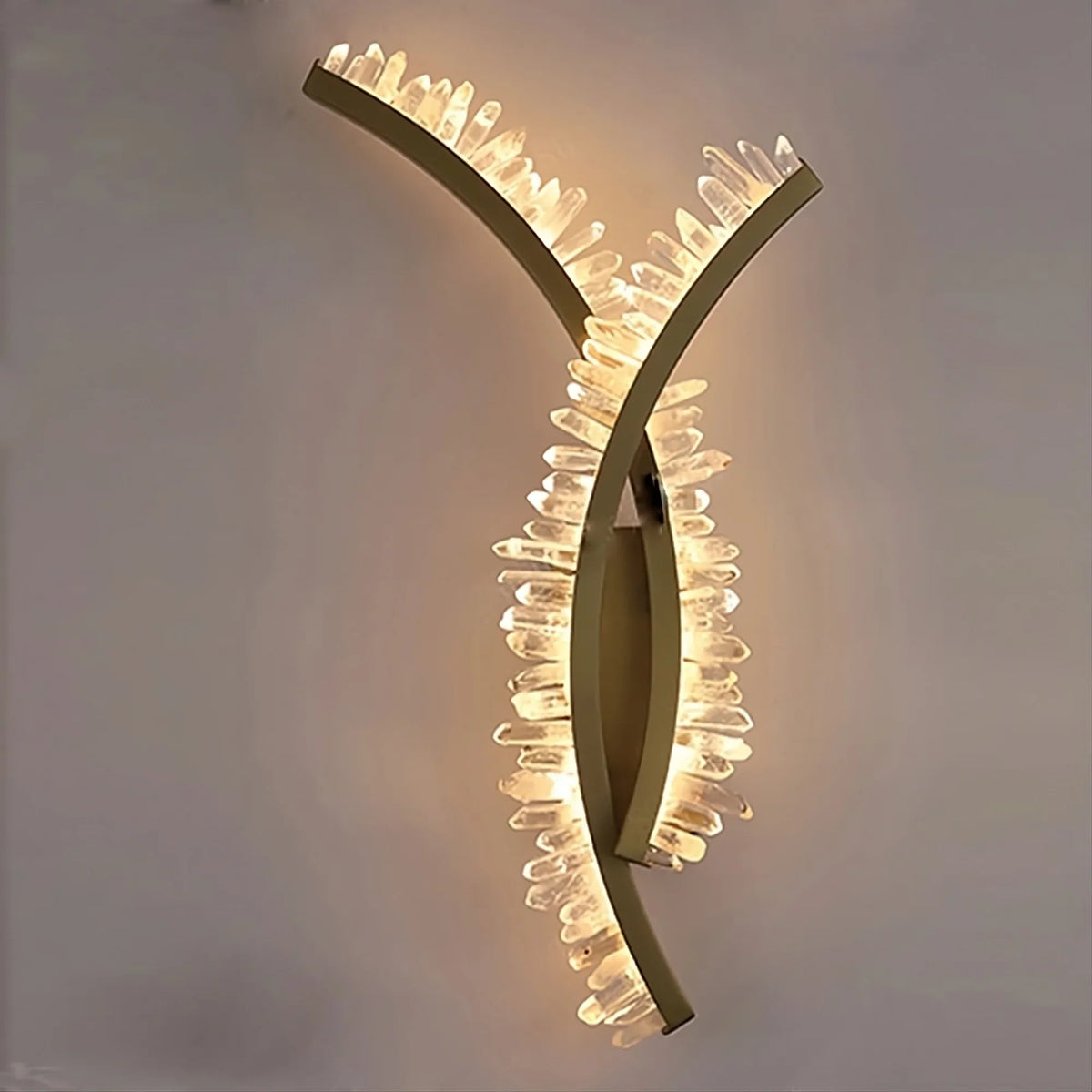 Detail of crystal prisms on the Orion sconce