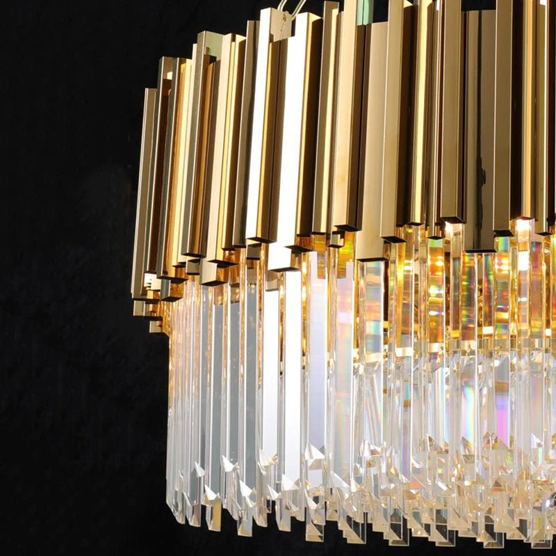 buyGio Gold & Chrome Crystal Chandelier - Morsale