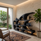 Modern Sculptural Shelf For Holiday Decoration