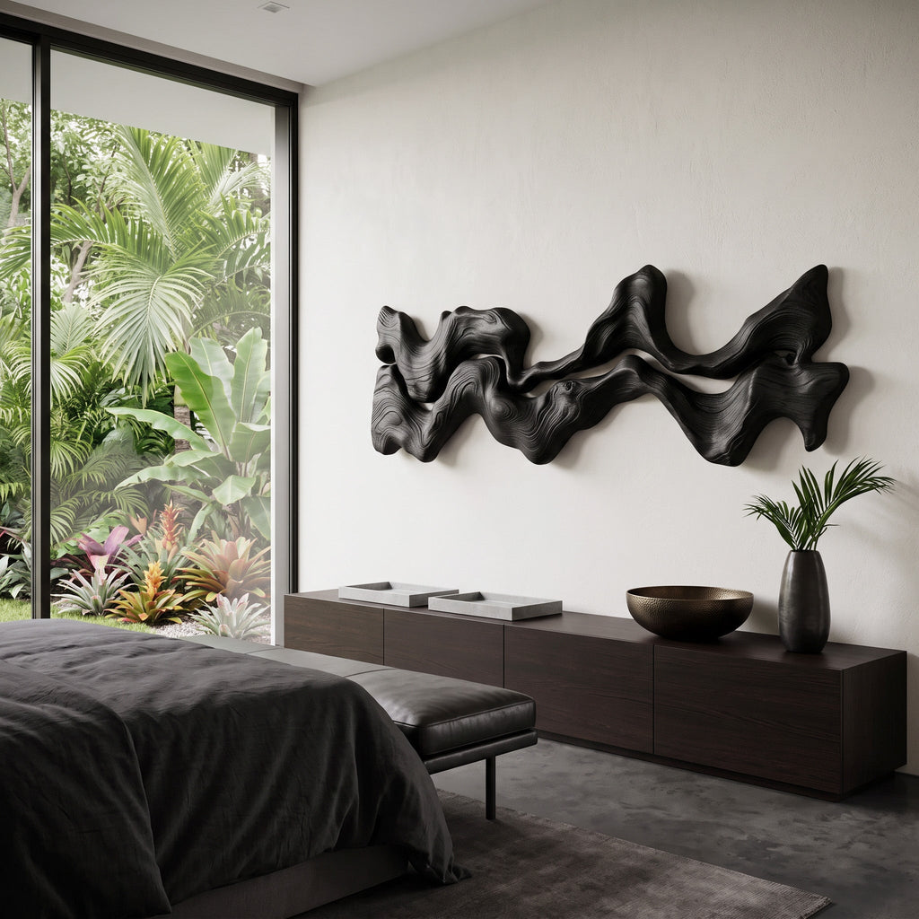 Organic Carved Wall Art Sculpture For Living Room