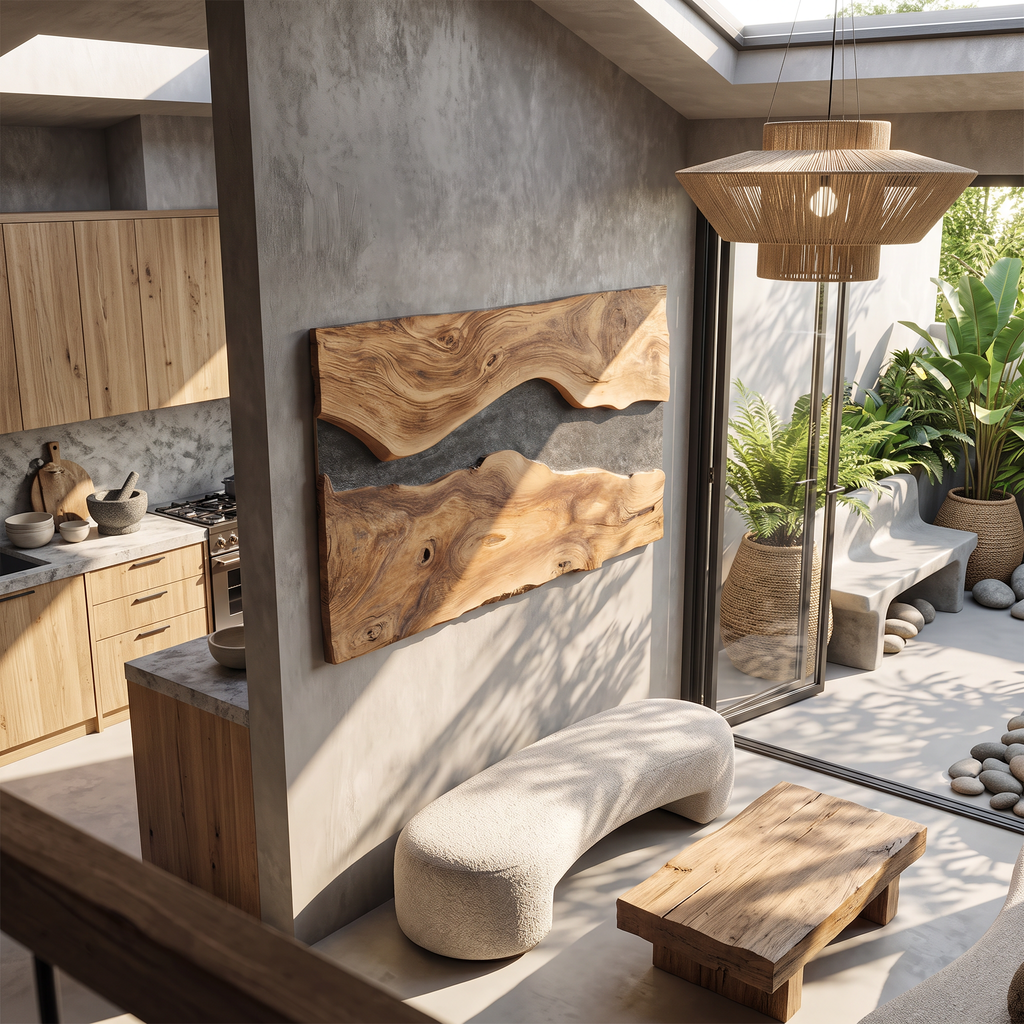 Handcrafted Modern Wooden Wall Sculpture For Home