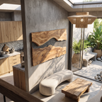 Handcrafted Modern Wooden Wall Sculpture For Home