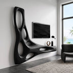 Artistic Organic Wall Mounted Media Console For Living Room