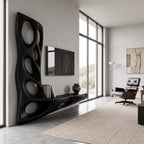 Modern Sculptural TV Wall Console For Living Room Decor