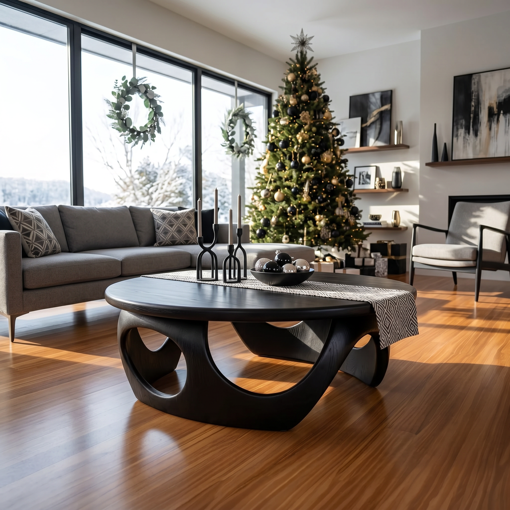Handcrafted Wooden Coffee Table For Living Room Christmas Style