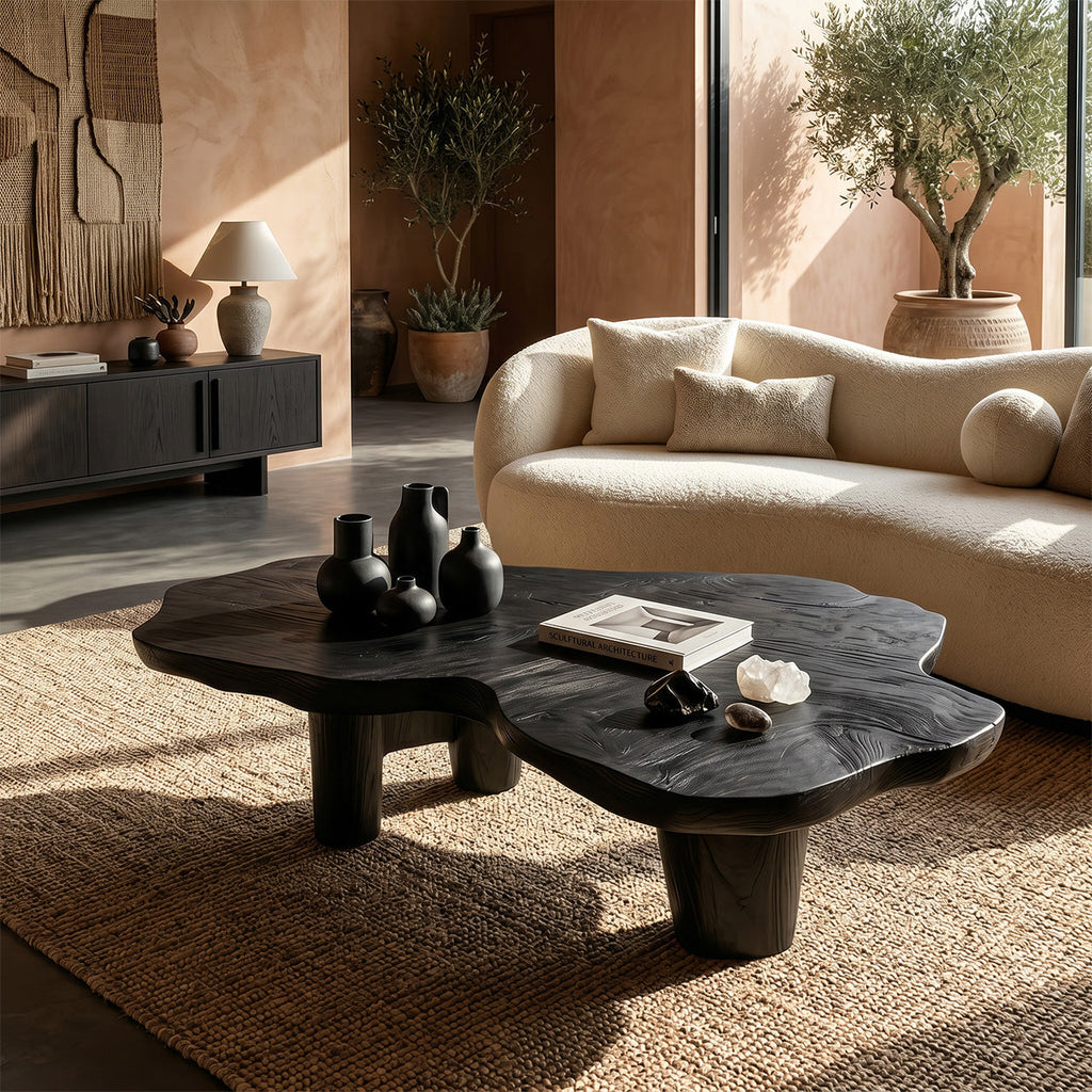 Handcrafted Wooden Live Edge Low Table For Living Room Home Decor